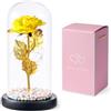 Sarama Rose Rosa Eterna GIALLA LED - Regalo Festa della Mamma Pasqua Compleanno Anniversario Occasione - Fidanzata Moglie Mamma Sorella Suocera Amica - Idea Regalo Romantico Donna - Fiore Eterno e dell'Amore