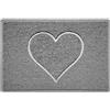 Nicoman Cuore Zerbino Entrata - Tappeto Lavabile Antiscivolo - (Ideale in Esterni Non riparati), Piccolo (60x40cm), Grigio