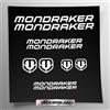 Stickersland Kit adesivi compatibile con telaio MTB Mountainbike e casco | decals sticker Decalcomanie bici scritte loghi | Stickersland® - Mondrak (Bianco Opaco)