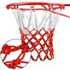 Terryshop74 Rete per canestro da Basket 12 Anelli Nylon Rosso/Bianco 48 cm colori rete ricambio per pallacanestro