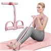 JunD Elastici Fitness 6 Tubi Corda di Tensione Pedale - Banda Resistenza Sit-Up Addominali per Casa Gambe Braccia NBR Schiuma Impugnature Yoga Pilates