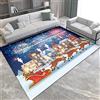 Morbuy Natale Tappeto Salotto Grande Pelo Corto Moderno, Tappetino per Decorazioni Natalizie 3D,Grandi Dimensioni Soggiorno Bambini Camera da Letto Decorazione Tappeti (80x120cm,fuochi d'artificio)