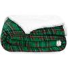 Caritex Coperta Plaid Tartan in Pile Coral e Sherpa - Dimensioni Varie W462 Singolo 130x160 cm Verde