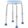 VA-Cerulean Sedia da doccia per anziani, regolabile in altezza 37-53 cm, rialzo per sedile WC, piedini antiscivolo, girevole a 360°, tipo 1