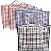 ANSIO Sacchetti per la biancheria riutilizzabili, con cerniera, ideali per traslochi, vestiti e guardaroba, confezione da 5, 80 x 30 x 60 cm