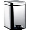 Emco 355300005 System 2 - Cesto per rifiuti, a Base Quadrata, in Acciaio Inox