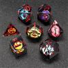 Fugacity DND Dice Set, Liquid Core Handmade Sharp Edge 7 Piece Resin Dice-Dungeons and Dragons Polyhedral Dice Set, D&D Dice Set with Gift Dice Case for RPG MTG Table Games(Various Eyes)