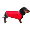 ARVOV Cappottini per bassotti, cappotto invernale per cani caldo e impermeabile, cappotto impermeabile per bassotti, cappotto per cani miniatura, impermeabili per cani piccoli (Rosso, S)