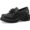 QUEEN HELENA Mocassini con Strass Francesine con Tacco Casual Eleganti Donna X31-45 (Nero, Sistema Taglie Calzature EU, Adulto, Donna, Numero, Media, 38)