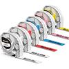 Phomemo 6x nastro per etichette P12 12mm X 4m Nero su etichette a colori per l'applicatore di etichette P12 autoadesivo