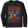Disney Lilo & Stitch Christmas 626 Ugly Sweater Style Maglia a Manica
