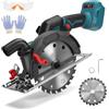 HEBERUCK Mini sega circolare senza spazzole compatibile con batteria Makita da 18 V, batteria agli ioni di litio, 8000 RPM con lama circolare da 165 mm, motore in rame puro, ideale per tagliare legno (senza