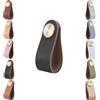 Voleseni 4 Pezzi Maniglie per Mobili in Pelle, Manopole Maniglie Armadio, Pomelli per Mobili, Pomello Porta per Cassetti, Armadio Cameretta, Cucina,Tavolo da Toeletta