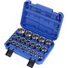 Bixury Chiavi a Bussola Femmina 12 Denti 1/2 8-36 mm 21 Pezzi Set di chiavi a bussola a 12 punte Chiavi a Bussola Multidenti da 1/2 con Custodia