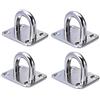 Annakideya 4 pz 8 mm occhio piastre gancio Best 304 acciaio inox graffetta anello gancio con Heavy Duty quadrato M8