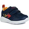 Geox B Sprintye Boy, Scarpe da Ginnastica, Blu Navy, Giallo, 21 EU