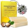 larum sports Bagnoschiuma solido naturale, Lime Macadamia, 2x 85g