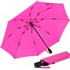 iX-brella Ombrello tascabile inversa in fibra di vetro con raggi colorati, rosa fluo, 106 cm, Ombrello tascabile XXL