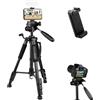MOJOGEAR Treppiede per smartphone e fotocamera - fino a 140 cm di altezza - con supporto per telefono e borsa per il trasporto - Smartphone Tipod - Fotocamera treppiede - Nero