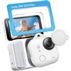 NEWZEROL Cover + 2 Pezzi Vetro Temperato con Kit di Installazione Compatibile con insta360 Go Ultra, Pellicola Protettiva Antigraffio HD e Custodia Protettiva Morbida in Silicone - Bianco