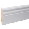 Leiste24 Battiscopa in legno massiccio, profilo Berlino, bianco, RAL9010, laccato, 60 mm