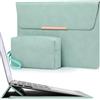 HYZUO 13 Pollici Borsa Custodia PC Portatile con Stand per MacBook Air 13 M5 A3449 M4 M3 M2 M1 2026-2018, 13 MacBook Neo 2026, MacBook Pro 13 M2 M1, iPad Pro/Air 13, Surface Pro,Verde Menta(con Trim)