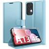 Eirltiy Cover per Samsung Galaxy A13 4G Portafoglio Pelle PU Premium, Custodia Scomparti Carte Antiurto Protettiva Case con 1 Vetro Temperato, Blu