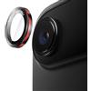 JETech Pellicola Fotocamera per iPhone Air, Vetro Temperato 9H con Cover Anello Individuale in Metallo, Bicolore, Vassoio di Installazione Facile, 1 Set (Nero+Rosso)