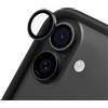 RhinoShield Camera Lens Protectors Compatible with [iPhone 17/16 Plus / 16] | 9H Tempered Glass Protector - Impact and Scratch Resistance, High Transparency, Explosion-Proof Protection - Dark Gray