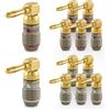 Nakamichi FanLock Excel Connettore a angolo retto banana placcato oro 24 carati, 10 AWG - 18 AWG spessore 4 mm, per amplificatori di altoparlanti, Home Theatre Connessione rapida, 12 pezzi (6 paia)