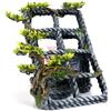 CLASSIC Corda Marittima con Piante Ornamento per Acquario, Tema Nautico, 150 x 180 x 180 mm