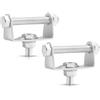 Biqing 2 pezzi staffe per faretti moto 42 mm per moto fuoristrada, moto, scooter, argento
