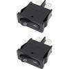 EMSea 2pcs 2Pin Slim Rocker Switch 6A 250V 2 Posizioni Interruttore di Alimentazione RL3-4T125/55 per Fan Apparecchiature Elettriche