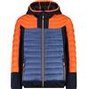 CMP - Giacca ibrida da bambino con cappuccio fisso, Arancio, 104