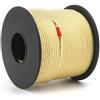 NewDoar Cordoncino intrecciato in kevlar, 1,5 mm, 61,5 m, ad alta resistenza, resistente all'usura, ignifugo, giallo, adatto per campeggio, pesca, linee EDC