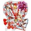 IAMI Cuore di Cioccolato con Kinder Bueno, Kinder Schoko-bons, Kinder Cioccolato e Cioccolatini Lindt. Regalo Originale per Coppie. [IAMI]