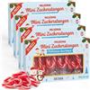 MIJOMA Mini bastoncini di zucchero 100 pezzi - sapore di menta piperita - caramelle di Natale - 4 confezioni da 25 pezzi - vegan halal senza glutine - rosso bianco - classico Candy Canes