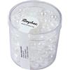 Rayher 14872102 - Ruota in Vetro, Diametro 6,7 mm, Colore: Bianco, Barattolo da 55 g
