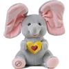 eJog Pup Elefante di Peluche Elettrico Animato, Flappy Elefantino, Peluche Elefante che Muove le Orecchie & Gioca a Cucù, Cantante con Musica, Regalo per Bambini