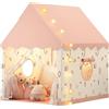 Benebomo Tenda da gioco per bambini, Design della casa con tende, Casetta per bambini da interni per giocare, dormire e riposare, Rosa