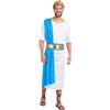 DEGUISE TOI Costume da Imperatore greco bianco e blu per uomo - Blu - L