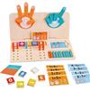KUKUTrue® Montessori Giocattolo 3 4 5 6, Giochi 3 Anni, Giocattoli Educativi 5 Anni, Apprendimento Matematica, Giocattolo Legno, Regalo 3-6 Bambini Maschio Femmina