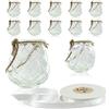 WeddingTree vasetti per Candele con Gancio e Nastro Decorativo Bianco - Portacandele di Vetro - per Matrimoni, Feste in Giardino, composizioni Floreali, Decorazioni da Tavolo (Espressionismo)