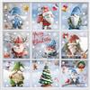 Hianjoo Vetrofanie Natalizie, 9 Fogli 95 Pezzi Adesivi Murali Decorativi Colorati con Gnomo di Babbo Natale Alberi di Natale Ghirlande Regali Adesivi Elettrostatici in PVC