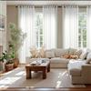 PONY DANCE Tende per Interni con Anelli Tende Bianche Semitrasparenti per Soggiorno Moderne Decorazione Voile Curtains Camera da Letto 2 Pezzi 140x220 CM