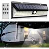 Unifizz Lampada solare per camper con sensore di movimento, 118 LED, impermeabile, per viaggi in camper, rimorchi da viaggio