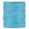 PH PandaHall PandaHall, Cordoncino in cotone cerato, 100 m/ rotolo di corda di cotone intrecciato da 1 mm per la creazione di gioielli fai da te (azzurro chiaro)