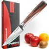 Matakumi Spelucchino con Motivo Damasco - Coltello da Cucina Multiuso Ultra Affilato per Sbucciare e Tagliare con Precisione - Uso Professionale e Quotidiano - Manico Ergonomico (9 cm)