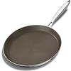 Innerwell Padelle per Crepe 28 cm, Acciaio Inossidabile,Crepiera con Distributore di Impasti, Per Ogni Piano Cottura Incluso l'Induzione, kratzfeste Omelett-Pfanne PFOA-frei (Braun)