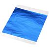 QUARKZMAN Foglio di Foglia d'Oro, Carta di Foglia Blu, 5.5 x 5.5 Pollici per Decorazione Artistica, Sculture, Pittura, Pacco da 100